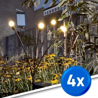 Solar priklamp miami met warm wit licht - set van 4
