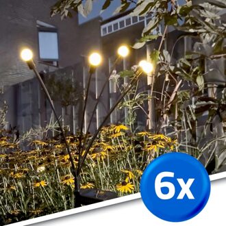 Solar priklamp miami met warm wit licht - set van 6