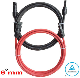 Solar PV Cable 6mm2 with connector Tinned-Copper Conductor TUV approved XLPE insulation solar cable wire