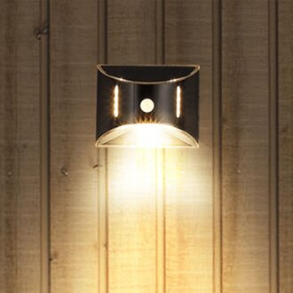 Solar rvs buitenlamp glare met bewegingssensor - moderne wandlamp op zonne-energie