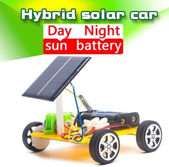 Solar Speelgoed Voor Kinderen 1 Set hybride Dubbele power Speelgoed DIY Auto Kit Kinderen Educatief Gadget Hobby Grappige