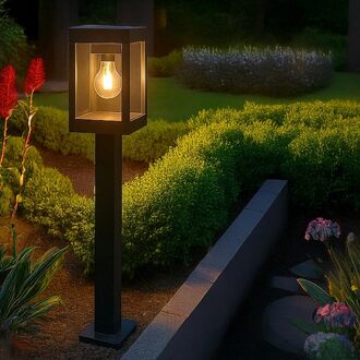 Solar staande lamp cube op zonne-energie - warm wit filament