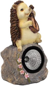 Solar Tuin Standbeeld Art Gazon Decoratie Egel Sculptuur Balkon Veranda