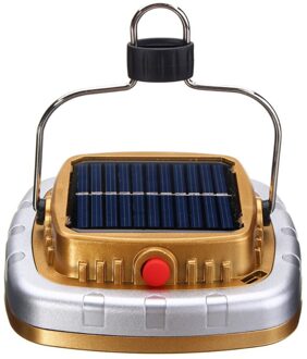 Solar Usb Oplaadbare Outdoor Camping Licht Led Lantaarn Tuin Night Camping Tent Licht Lamp 300LM Noodverlichting 01 gouden