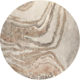 Solar Vloerkleed Ø 240 cm - Terra/Grijs