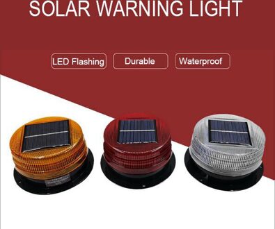 Solar Waarschuwing Licht Led Auto Roterende Verkeersveiligheid Waarschuwing Licht Nacht Veilig Bouw Wachthuisje Burst Knipperlicht