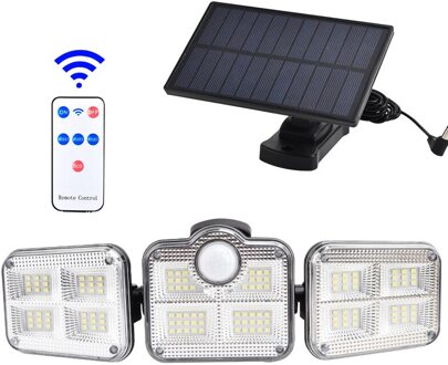 Solar Wandlamp Motion Sensor Outdoor Waterdichte Licht Drie-Head Led Draaibaar Landschap Wandlamp Tuin Outdoor Straat Licht 02 JD 2757A