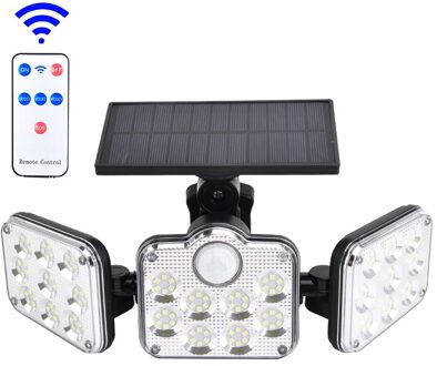 Solar Wandlamp Motion Sensor Outdoor Waterdichte Licht Drie-Head Led Draaibaar Landschap Wandlamp Tuin Outdoor Straat Licht 03 JD 2858
