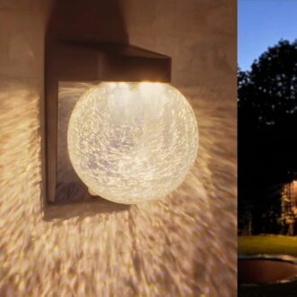 Solar wandlamp sun