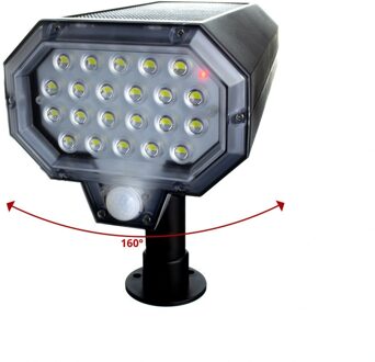 Solarlamp rotar met roteerfunctie - wandlamp en priklamp met bewegingssensor
