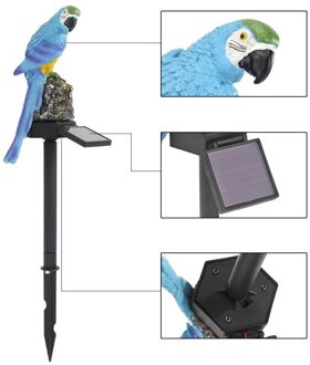 Solartuinlamp Outdoor Papegaai Uil Led Fairy Licht Gazon Lamp Tuin Decor Landschap Night Waterdicht Aangedreven Energia Lamp blauw Parrot