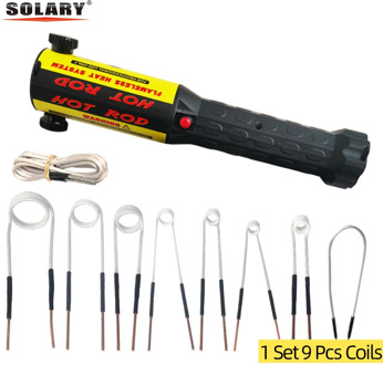 Solary Magnetic Induction Heater Kit 110V 220V Automotive 1000W Flameless Heat Induction Heater with 9 Coils 1KW Car Repair Tool
