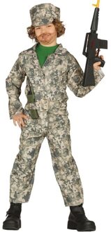 Soldaat/militair verkleed kostuum - kinderen - camouflage pak - Carnaval 10-12 jaar (140-152)