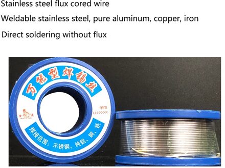Soldeer Tin Wire Melt Rosin Core Soldeer Soldeer Wire Roll rvs flux gevulde draad Lasbare roestvrij staal, pure 50g 1.0mm 6m