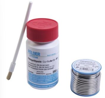 Soldeerset (zacht soldeer/zacht soldeervloeimiddel/reinigingsvlies/soldeerprimer) - 98916010