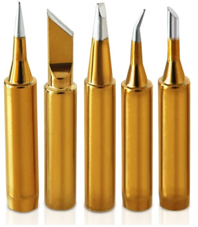Solder Tips Iron Electroplated Golden 900M-T Lead-Free Lower Temperature Soldering Welding Tools for Soldering Station