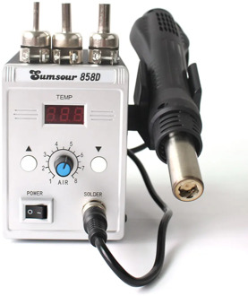 Soldering Desoldering Station 858D 220V / 110V 700W Adjustable Digital Display Heat Gun BGA SMD Hot Air Gun Rework Solder Repair