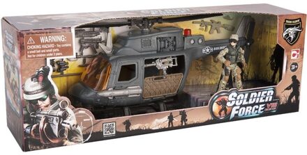 Soldier Force VIII Stealth Patrol Helicopter Set Grey