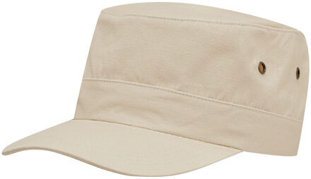 Soldiers cap voor volwassenen - petje - hoedje - kaky/beige - clip sluiting - outdoor - stoer