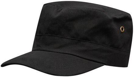 Soldiers cap voor volwassenen - petje - hoedje - zwart - clip sluiting - outdoor