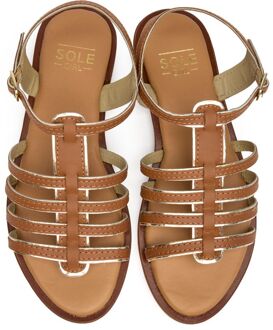 Sole Demi Gladiator Sandalen Bruin - EU 38 / UK 5