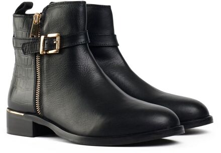 Sole Gada Zip & Buckle Laarzen Zwart