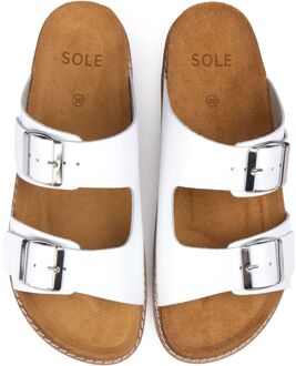 Sole Gerti Footbed Sandalen Wit