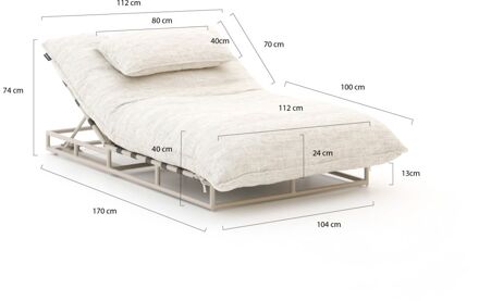 Sole ligbed - Laagste prijsgarantie! Taupe