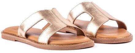 Sole Noor Slide Sandalen Metallic