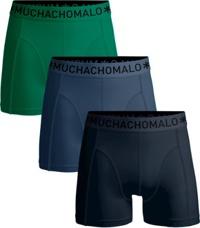 Solid Boxers Heren (3-pack) groen - blauw