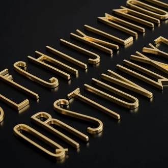 Solid Brass Letters DIY Name Wall Decorative Letters Workshop Business Shop Name Accessory Brass Numbers