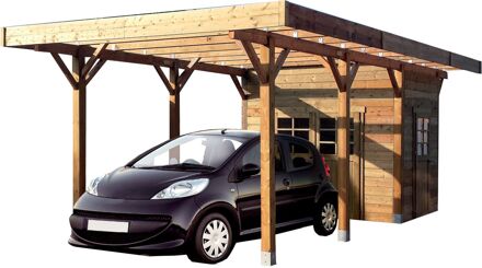 Solid Carport Met Berging 306x606x250cm