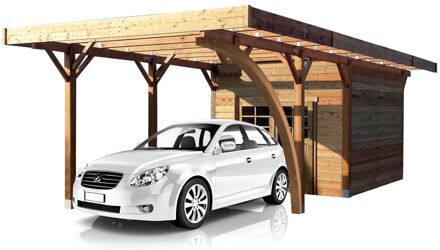 Solid Carport Met Berging 406x706x250cm