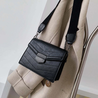 Solid Color PU Leather Crossbody Bags For Women 2021 Small Shoulder Simple Bag Female Chain Handbags and Purse