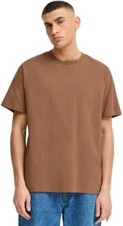 Solid Danton SS Casual T-shirt Heren L Bruin