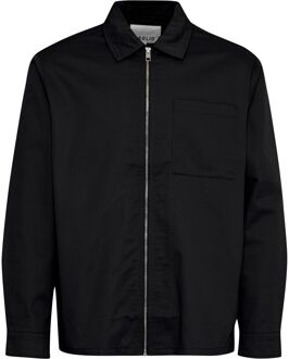 Solid Delon Zipper Overhemd Heren - L