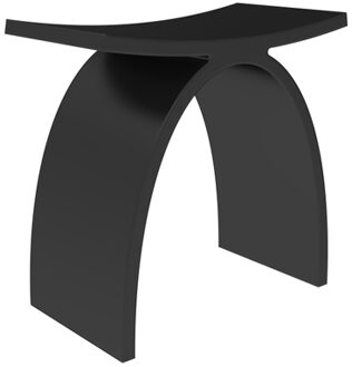 Solid Douchekruk - 42.5x23x42cm - solid surface - mat zwart FS709-425 Black Zwart mat