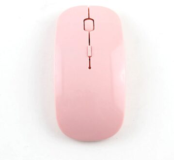 Solid Duurzaam 2.4G Computer Ergonomisch Slim Usb Optische Accessoires Draadloze Muis Roze
