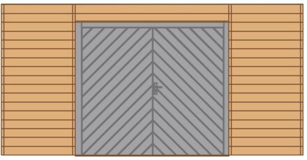 Solid Garagepoort Voor Carport 6 X 5 M Hout