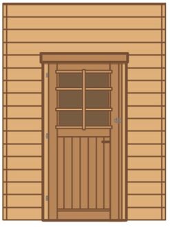 Solid Geïmpregneerde Zijwand Met Enkele Deur ‘s7730’ 180 X 240 Cm