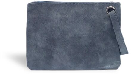 Solid Handtas Vrouwen Clutch Bag Leer Vrouwen Envelop Tas Rits Avondtasje Vrouwelijke Koppelingen Handtas Torebki Damskie grijs blauw