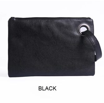 Solid Handtas Vrouwen Clutch Bag Leer Vrouwen Envelop Tas Rits Avondtasje Vrouwelijke Koppelingen Handtas Torebki Damskie zwart