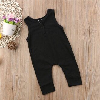 Solid Korte Romper Mouwloos Baby Baby Jongens Meisjes Zomer Casual Katoen Casual Jumpsuit Broek Outfits 12m