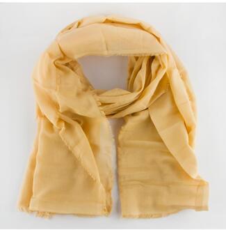Solid Patroon 100 Katoenen Sjaal Kleur: Geel
