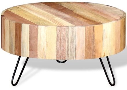 Solid recycled wood coffee table