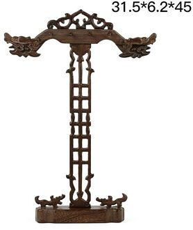 Solid Rose Hout Grote-size Kalligrafieborstel Houder Antieke Stijl Traditionele Schilderen Schrijven Pen Houder Wenge Borstel Rack groen