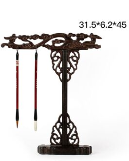 Solid Rose Hout Grote-size Kalligrafieborstel Houder Antieke Stijl Traditionele Schilderen Schrijven Pen Houder Wenge Borstel Rack roze