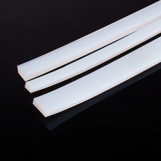 Solid Silicone Strip Heat-resistance High Temperature Proof Flat Seal Bar 2 - 30mm x 2 - 10mm 10M Translucent