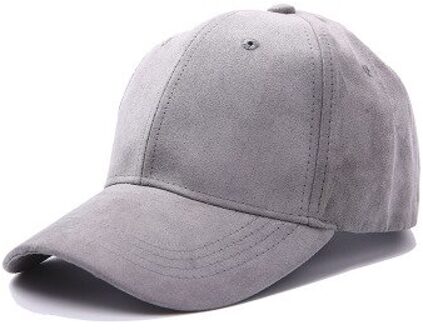 Solid Snapback Baseball Cap Vrouwen Zomer Herfst Gorra Cap Straat Hiphop Caps Suede Hoeden Voor Dames Zwart Grijs Baseball cap polyester grijs