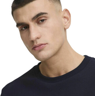 Solid Solid Casual t-shirt heren Blauw - L